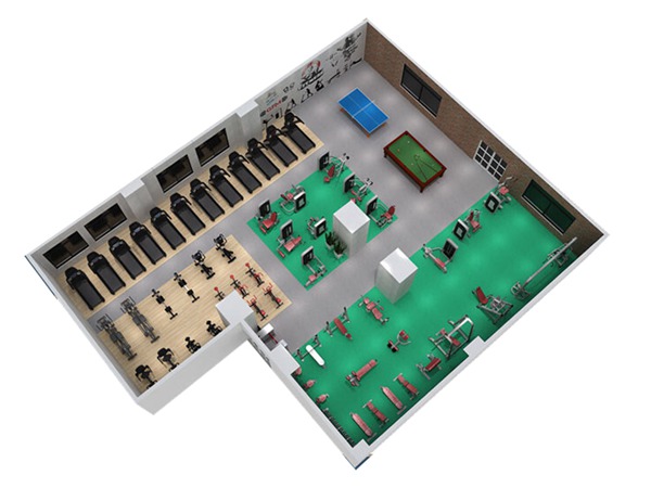 1000平方健身房配置方案-广西银河Galaxy体育健身器材有限公司