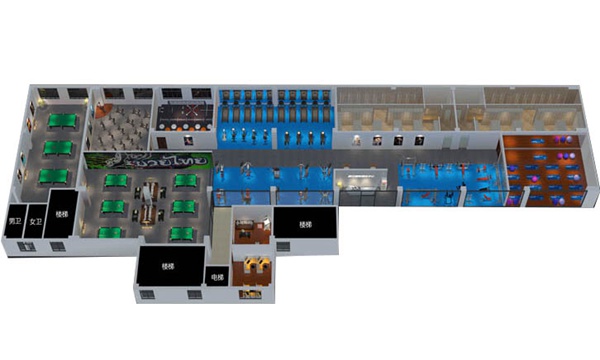 1200平方健身房配置方案-广西银河Galaxy体育健身器材有限公司