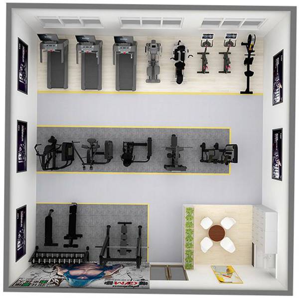 100平方健身房配置方案-广西银河Galaxy体育健身器材有限公司