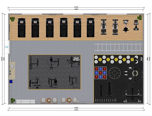 120平方健身房配置方案-广西银河Galaxy体育健身器材有限公司 120平方健身房配置方案-广西银河Galaxy体育健身器材有限公司